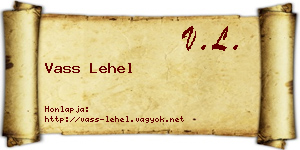 Vass Lehel névjegykártya